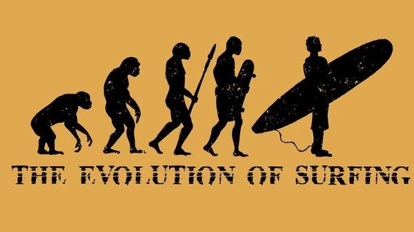 Evolution of surfing — Stock Vector