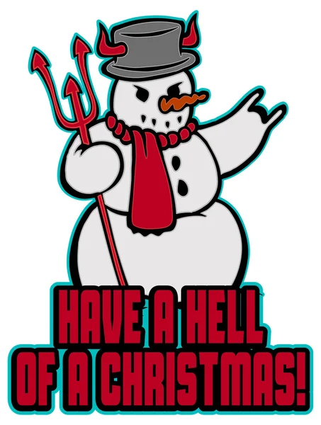 Have a hell of a christmas — Stock Vector