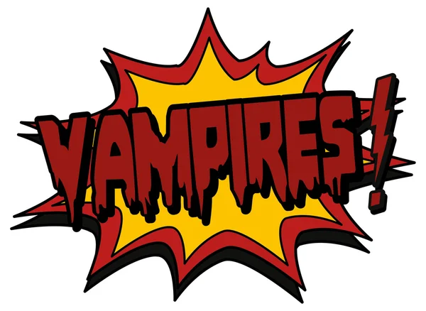 Vampires bulle d'explosion — Image vectorielle