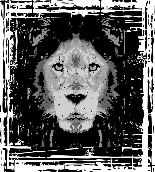老虎，黑色和白色 — 图库矢量图片
