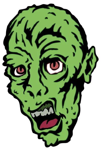 Zombie hoofd — Stockvector