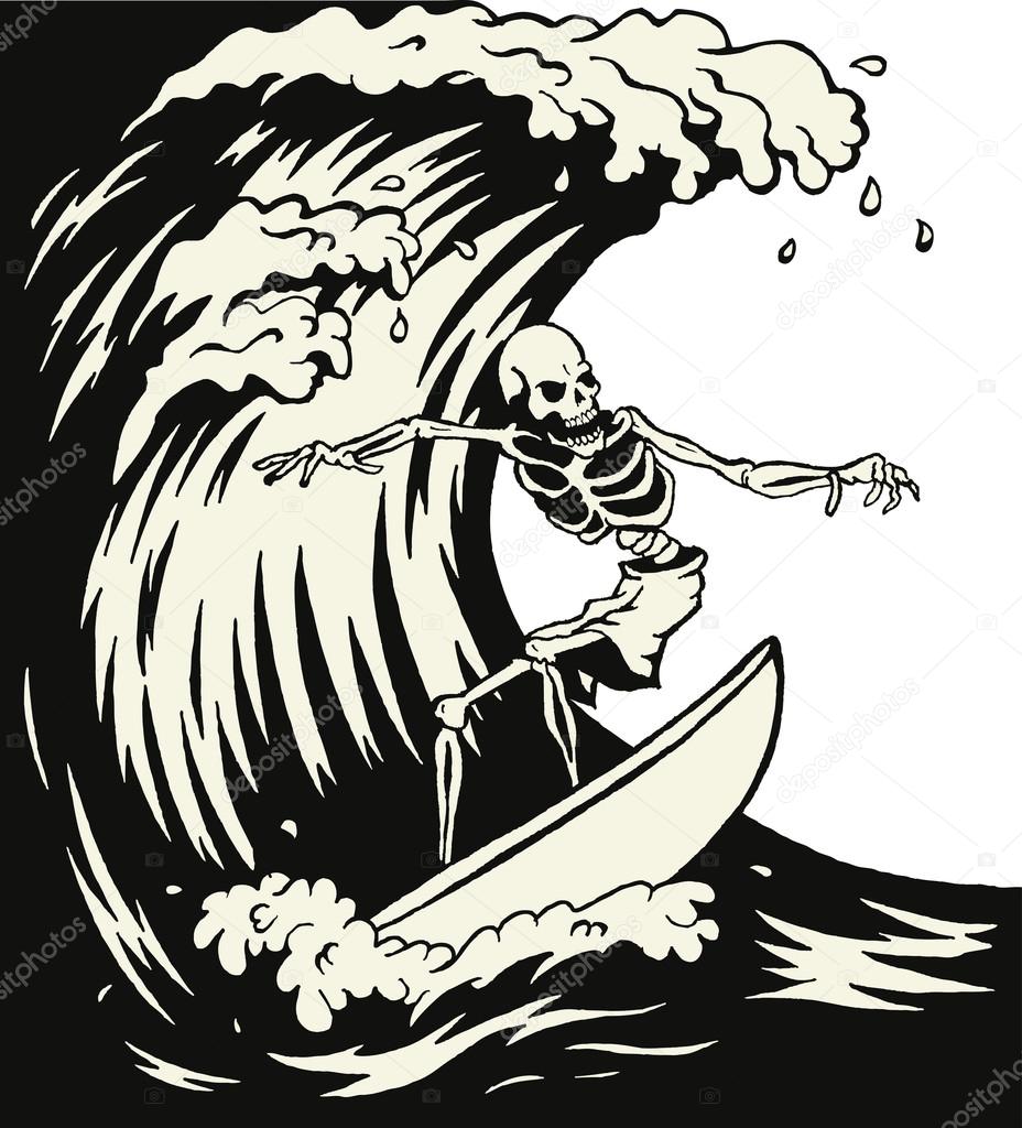 Surfer skeleton