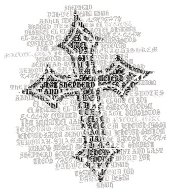 Cross wth text on background clipart