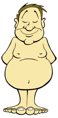 Çıplak orta yaşlı adam