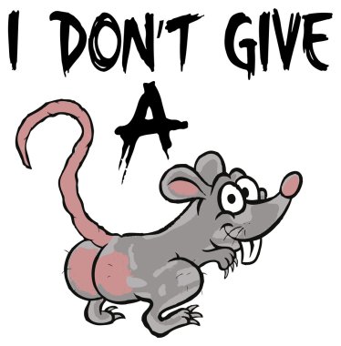 i don't give a rat clipart