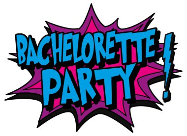 Explosion bubble bachelorette party clipart