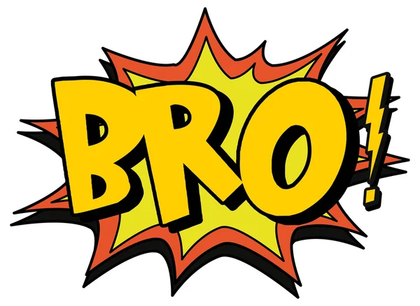 Explosión burbuja bro — Vector de stock