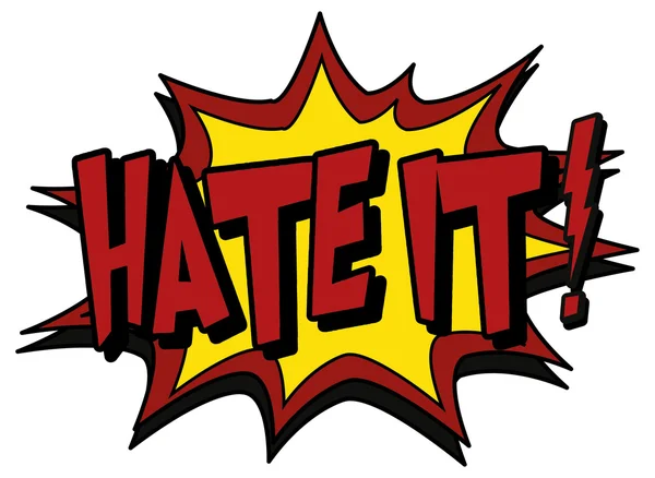 Το μίσος έκρηξη φούσκα — Διανυσματικό Αρχείο