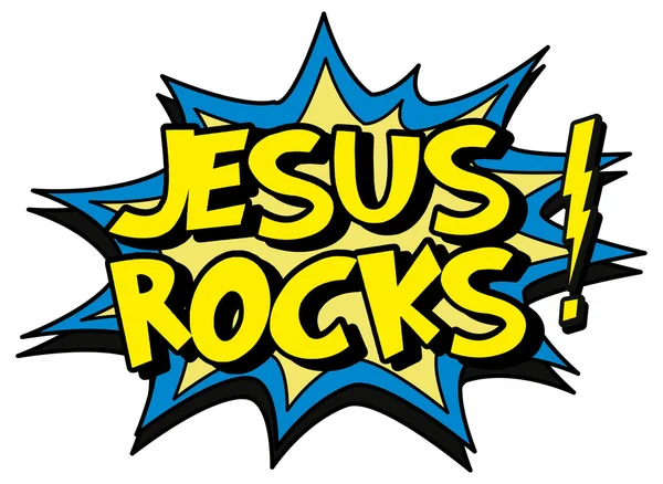 Esplosione bolla Gesù rocce — Vettoriale Stock