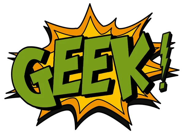 Esplosione geek bolla — Vettoriale Stock