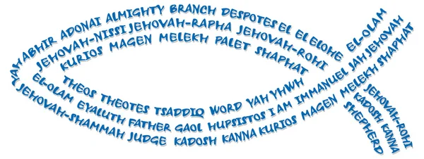 Ψάρια έμβλημα που συμβολίζει τον Ιησού Χριστό — Διανυσματικό Αρχείο