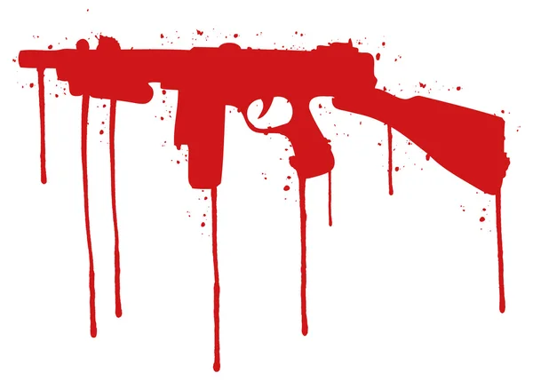 Bloed pistool — Stockvector