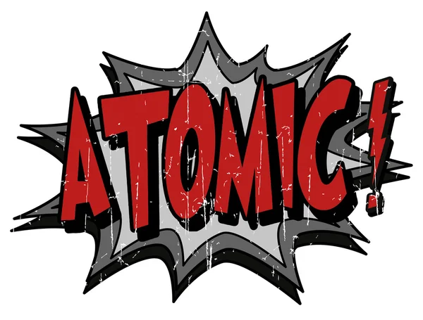 Atomi robbanás buborék — Stock Vector