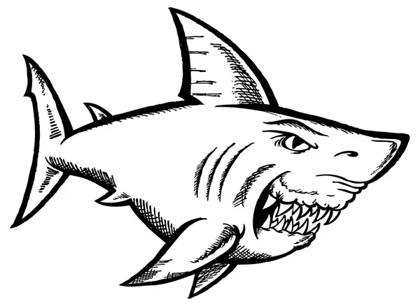 Gran tiburón blanco — Archivo Imágenes Vectoriales