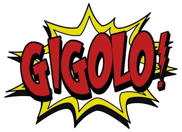 Explosie zeepbel gigolo — Stockvector