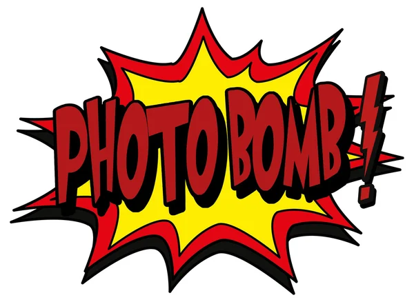 Explosion bubble photo bomb — Stock Vector