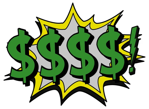 Patlama kabarcık dolar işareti