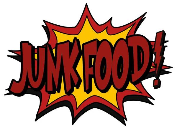 Explosie zeepbel junkfood — Stockvector