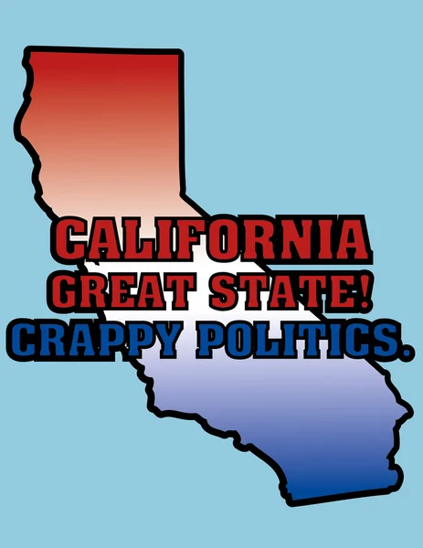 California grande stato! politica merdosa — Vettoriale Stock