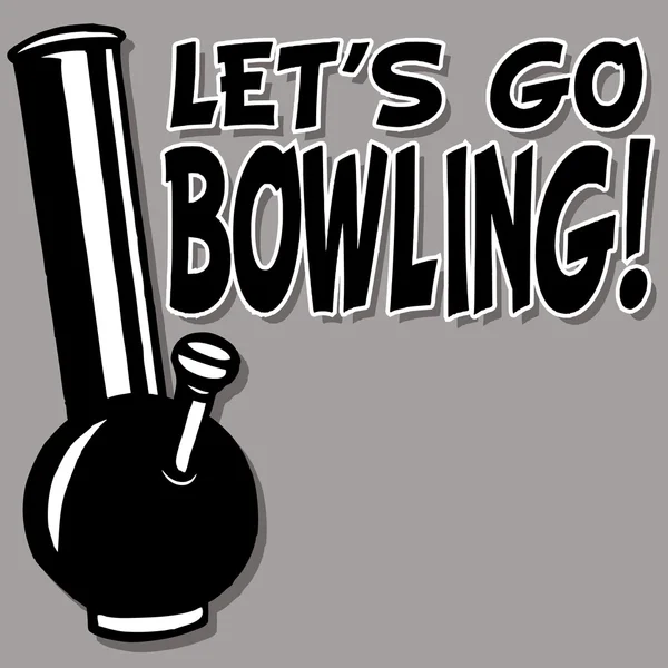 Let's go bowling text — Stock Vector