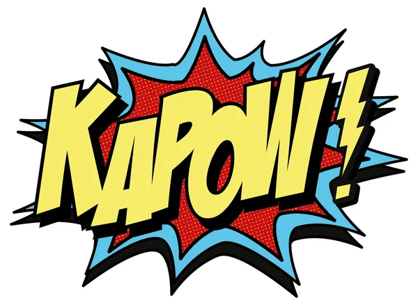 Esplosione bolla kapow — Vettoriale Stock