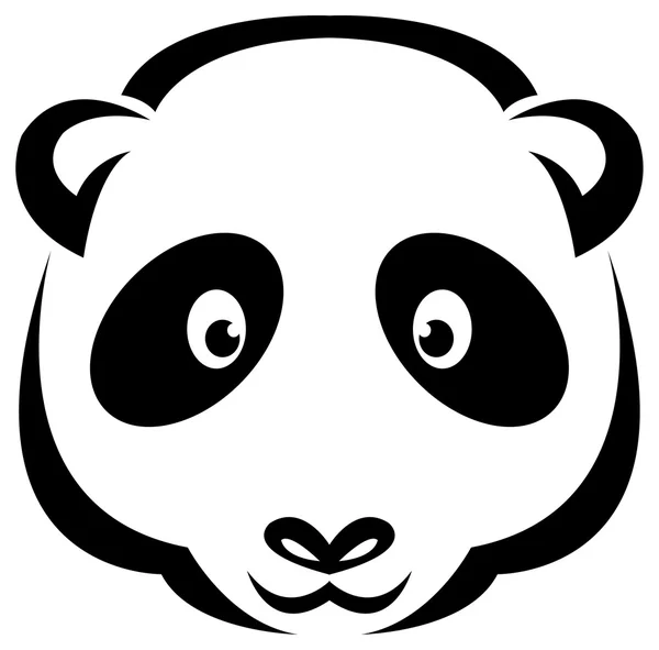 Panda, noir et blanc — Image vectorielle