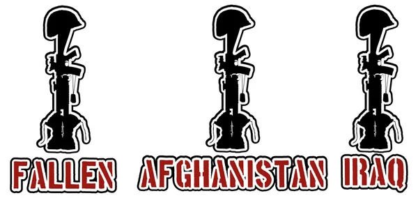 Fallen afganistan iraq — Stock Vector