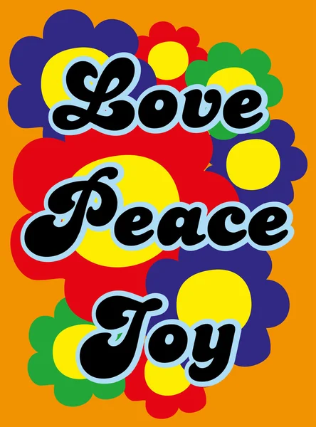 Love, peace, joy — Stock Vector