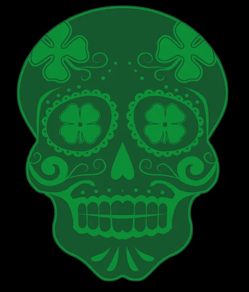 Crâne vert — Image vectorielle