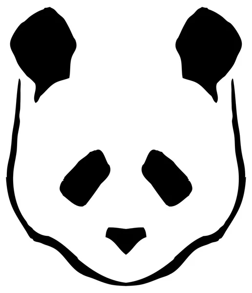 Panda, fekete-fehér — Stock Vector