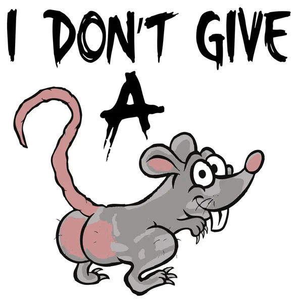 I don't give a rat — Stock Vector