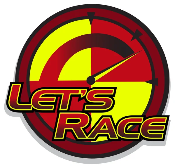 Let's race logo — Stock Vector