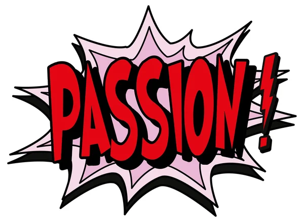 Explosion bulle passion — Image vectorielle