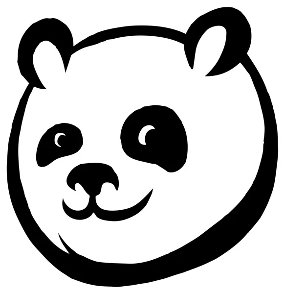 Panda, hitam dan putih Grafik Vektor