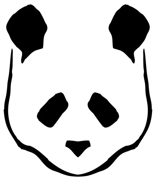 Panda, hitam dan putih Grafik Vektor