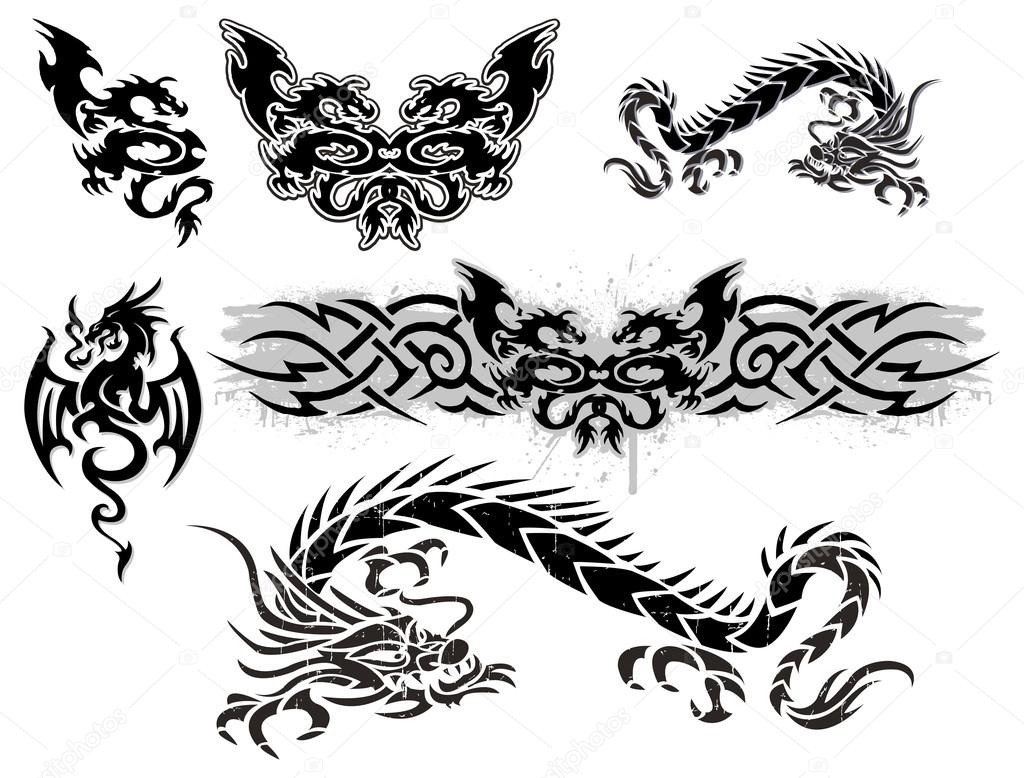 Graphic dragon designs