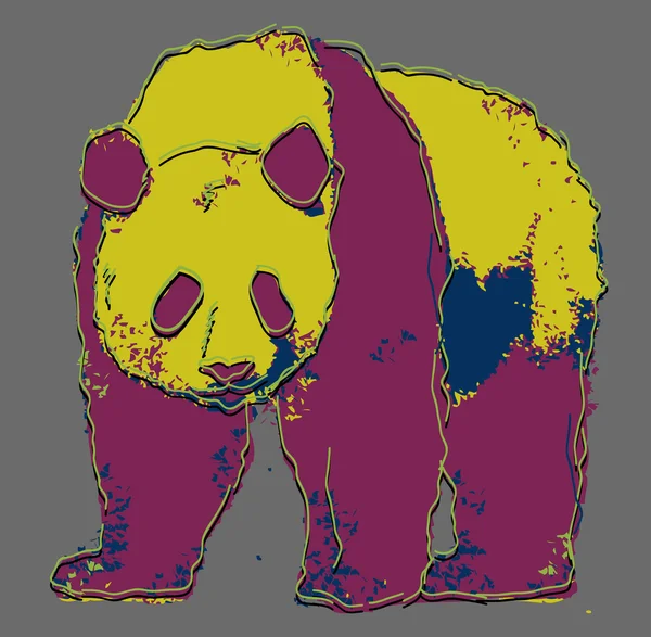 Linda caricatura panda — Vector de stock