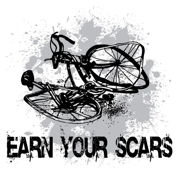 Accident de vélo — Image vectorielle