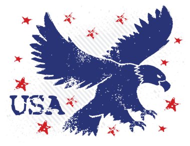 Kuş ABD bayrağı simgesi simgesi