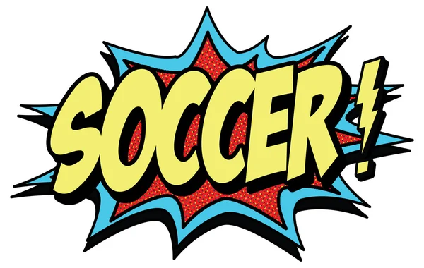 Soccer lettering on art background — Stock Vector