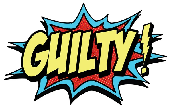 Comic word guilty! — Stock Vector