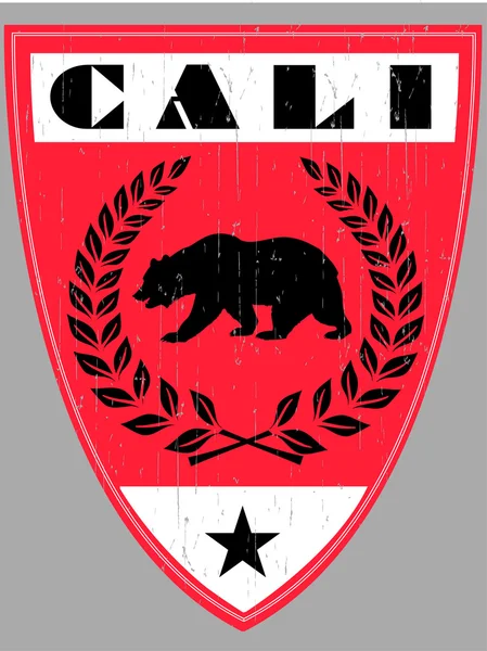 Vintage Californië Republiek kalligrafische terug — Stockvector