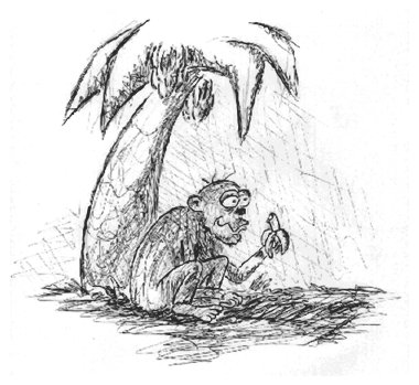 Muzlu çizgi film maymunu