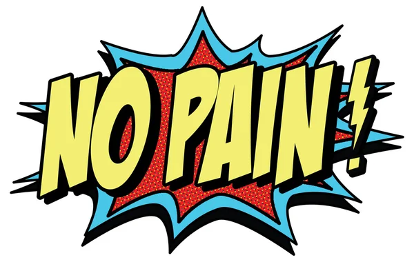 No pain! words in comic style — Stock Vector