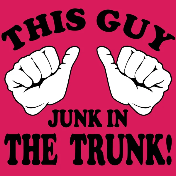 This guy junk in the trunk! — Stock Vector