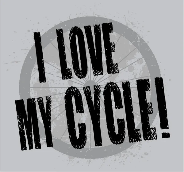 I Love My Cycle! — Stock Vector