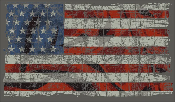 Bandeira americana estilo vintage —  Vetores de Stock