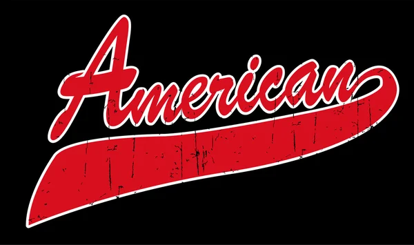 Amerikanischer Baseball-Schriftzug — Stockvektor