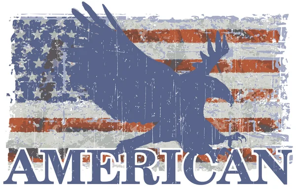 Tło z amerykańską flagę — Wektor stockowy