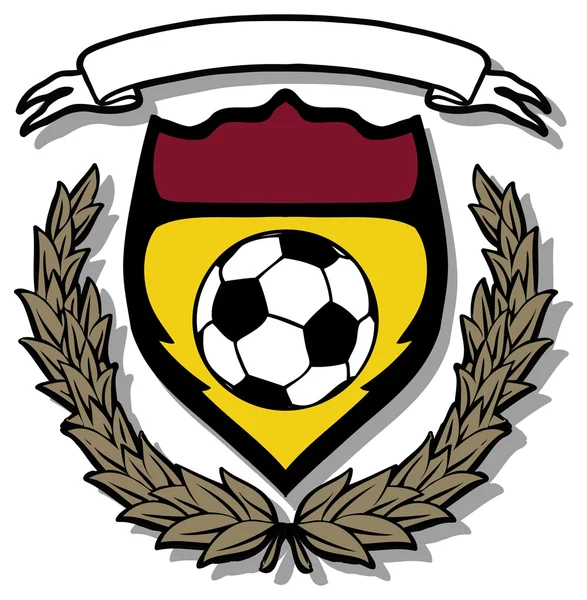 Escudo de futebol emblema com asas — Vetor de Stock